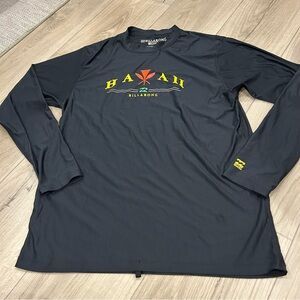Billabong Hawaii UPF Long Sleeve Rash Guard Surf Shirt